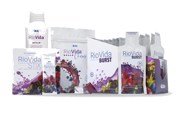The RioVida product family — Juice, Stix, Burst and Chews